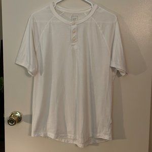 Gap White Henley T-shirt
